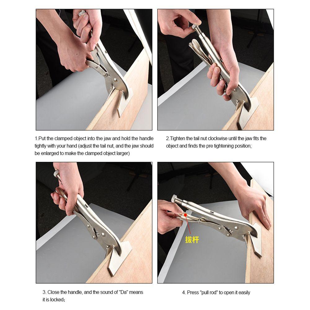 Hardware Multifunctional Clamp Tool Hand Tools Locking Pliers Curved Straight Jaw