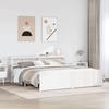VidaXL Bed Frame with Headboard Without Mattress White 180x200 Cm 3306028