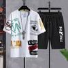 Summer Suits for Men Casual Joggers Tracksuit Casual Sweatpants Streetwear Anime Y2k Tops Shorts Set Men's Sport Outfit T-shirts