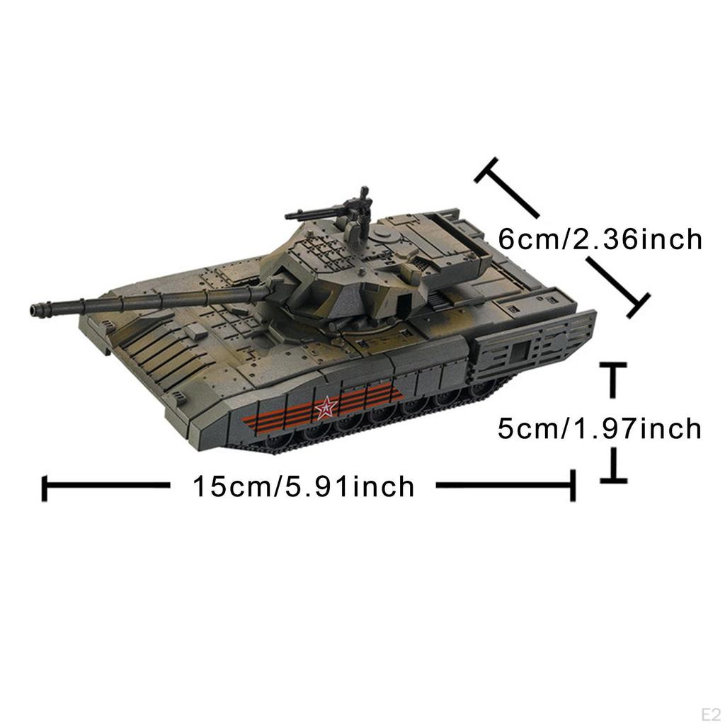 1/72 Модель танка T14 Коллекционные предметы Декор для стола Украшение, Образование 4D Современная колесная машина