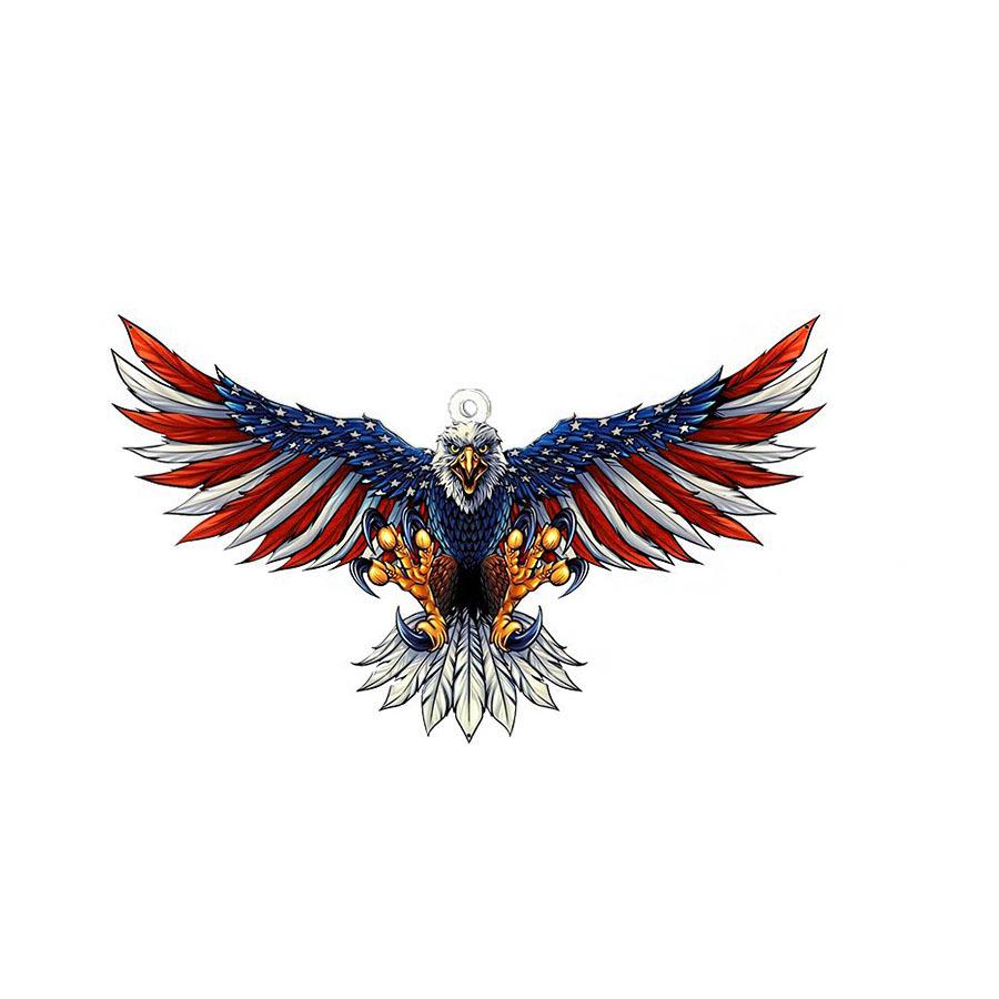 Брелок и украшение для автомобиля в виде орла с американским флагом — креативный подарок своими руками