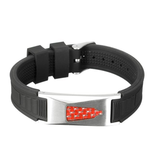 7 In 1 Titanium Silicone Magnetic Energy Armband Power Bio Bracelet Health Pain Relief Magnet Therapy Bracelet Bangle 3000 Gauss