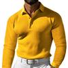Men'S Leisure Vacation Spring And Autumn Long Sleeved T-Shirt Top European And American Men'S Long Sleeved Base Shirt Polo Shirt For Men
