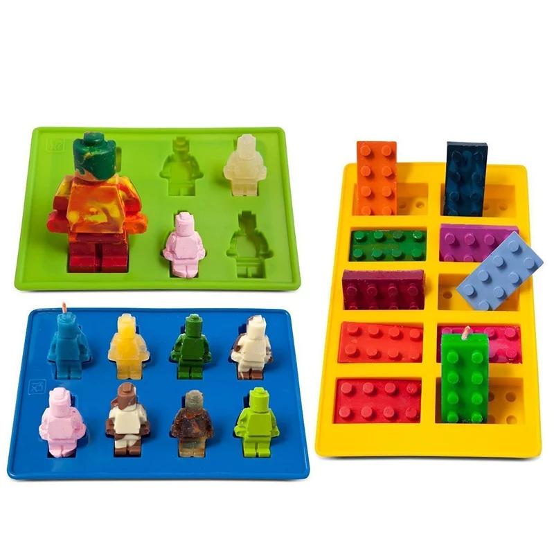Форма для кубиков льда Robot Ice Brick, силиконовая форма DIY, форма для шоколада, желе, брауни, десерт, выпечка, мини-форма для блоков, набор тем