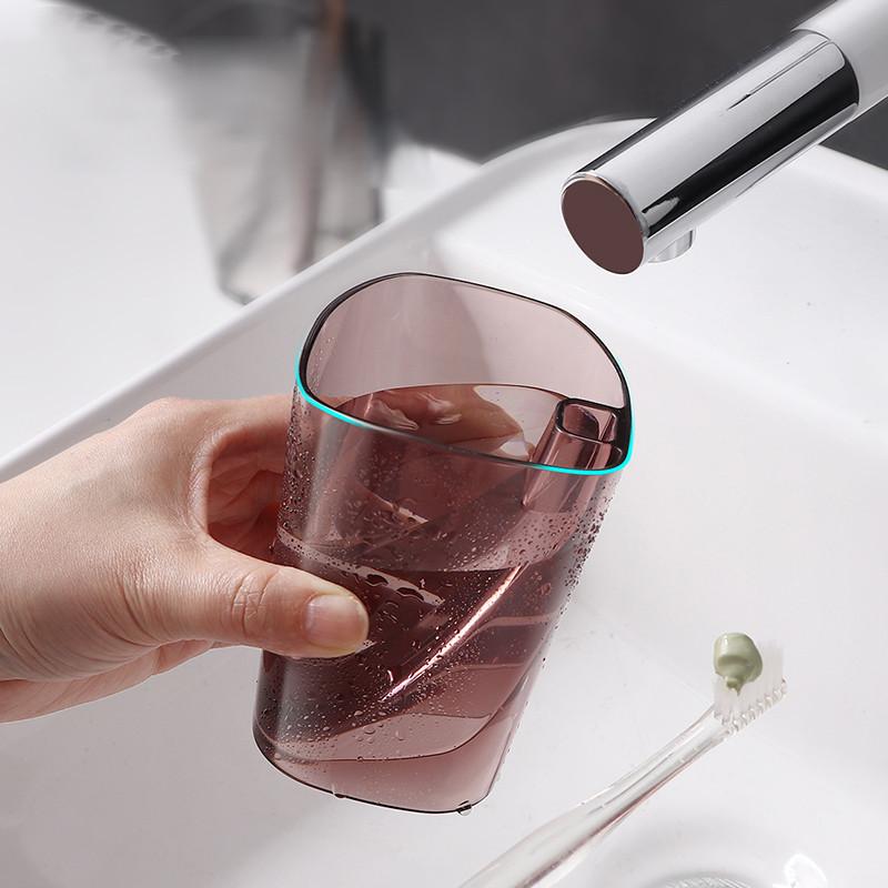 Transparent Simplicity Toothbrush Cup Creative Eco-friendly Plastic Cup Bathroom Couples Tooth Brush Mug Bathroom Cup