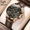 JINSHIDUN Новые мужские часы для бизнеса и отдыха, многофункциональные часы с двойным календарем, полностью автоматические механические высококачественные мужские часы