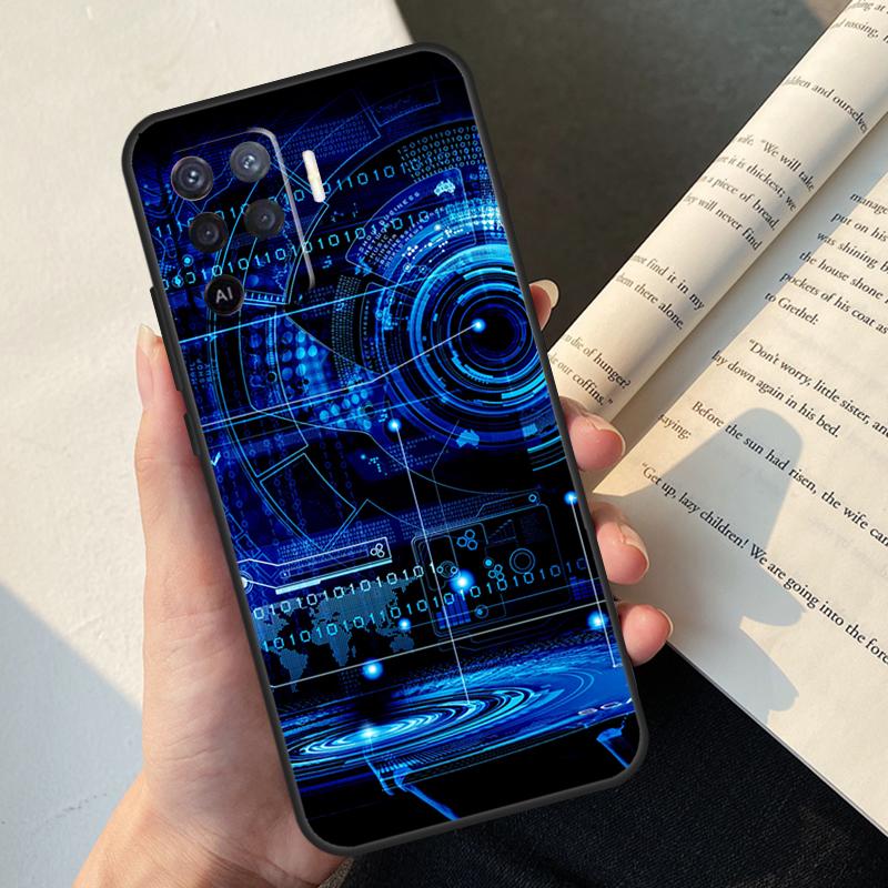 Технологичный Мужской Роскошный Чехол Для Oppo A58 A98 A78 A18 A38 A60 A80 A40 A77 A57 A17 A74 A54 A94 A96 A76 A16 A15 A5 Pro