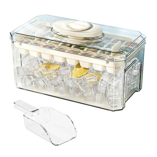 Форма для кубиков льда с крышкой. Лоток для льда. Совок для льда. 32 полости. Устройство для приготовления кубиков льда для морозильной камеры. Легко снимается. DIY Лоток для кубиков льда для виски, коктейля, кофе.