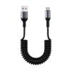 Сверхбыстрая зарядка 100 Вт 5 А Type-C Micro-USB Спиральный кабель в ПВХ оплетке для передачи данных для мобильного телефона и наушников IPhone17