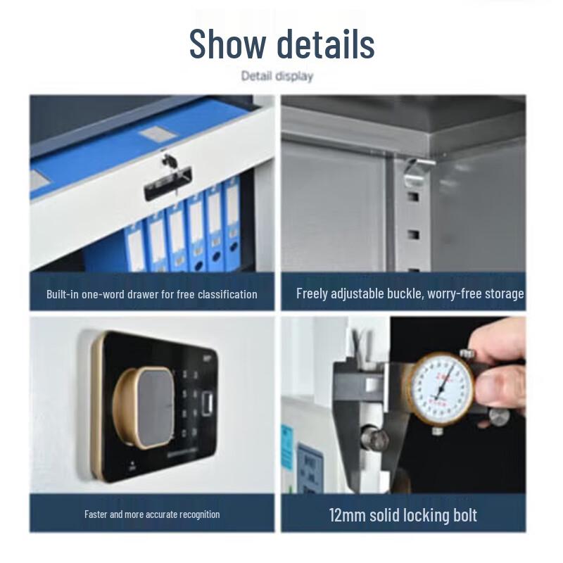 SUNWOOD BG870 Double Door Fingerprint Security Office Cabinet