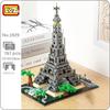 LOZ 1929 мировая архитектура Париж Эйфелева башня фонтан квадратное дерево корабль DIY мини-блоки кирпичи строительные игрушки для детей без коробки