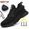Lightweight Men Safety Shoes Steel Toe Cap work Sneakers Men Protective Shoes Anti-smash Anti-puncture Indestructible Shoes