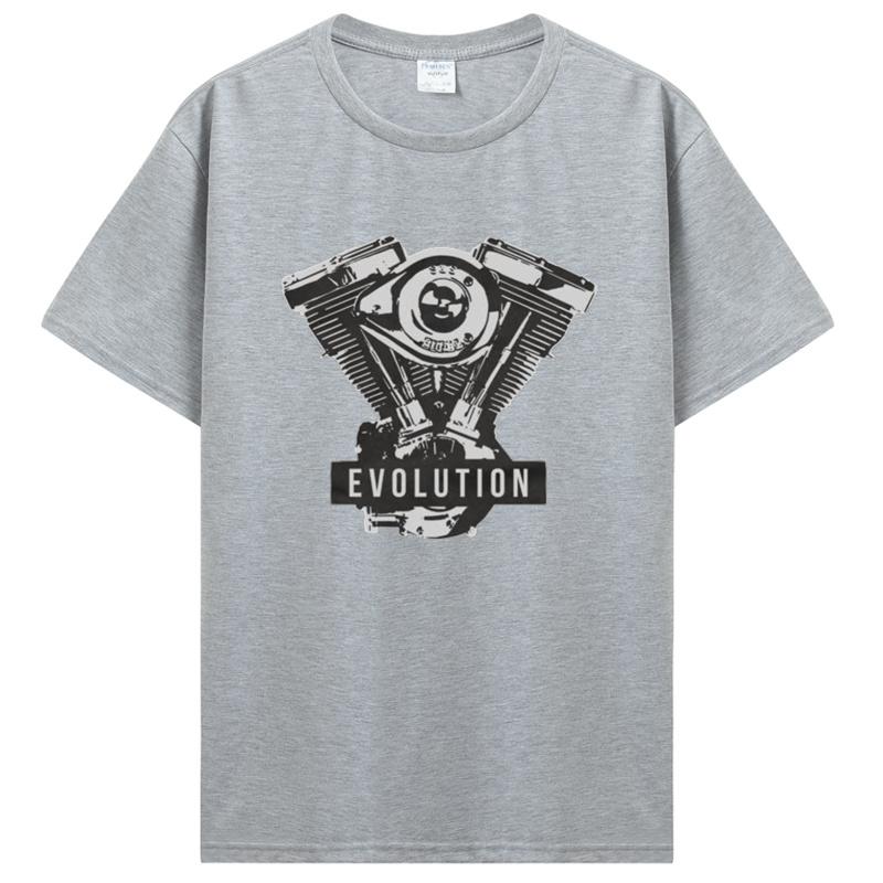Motorcycle Clothing V Twin Biker Evolution Engine T-shirt Casual T Shirt Cotton Tops Tees Men's Clothing Oversized Unisex Tshirt