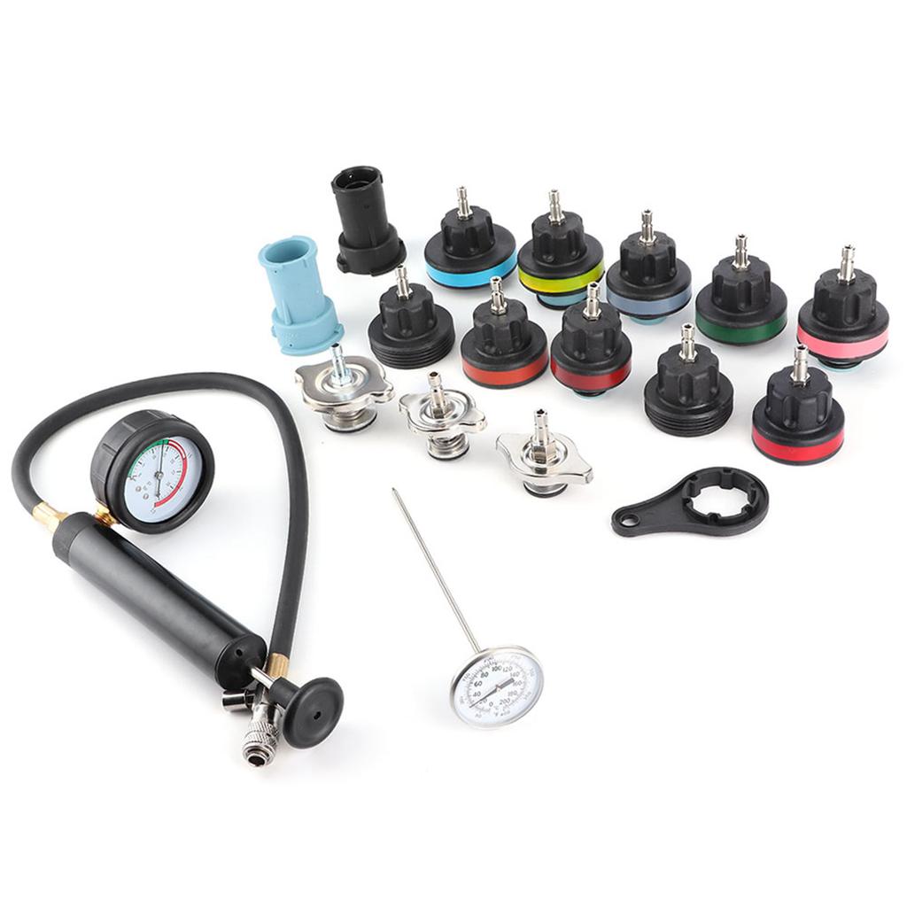 18pcs Water Tank Leak Detector Car Cooling System Tester Kit