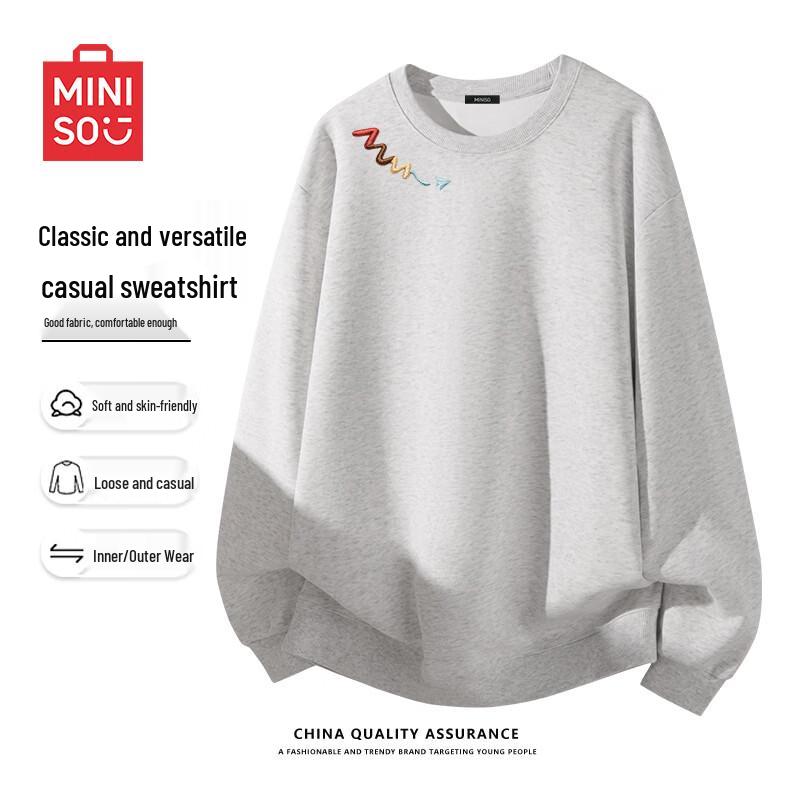 MINISO Casual Crewneck Sweatshirt for Men
