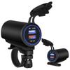 Motorcycle USB Charger 12-24V Dual Port Fast Charging USB Socket Power Outlet Waterproof Fast Charger for Phone GPS Camera