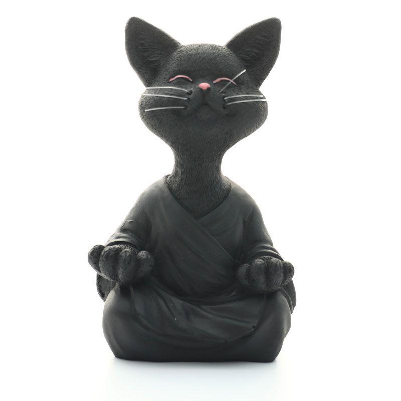 Причудливая фигурка Кота-Будды, ручная роспись, смола, коллекционная, декор для дома, подарок