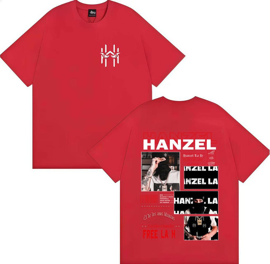Rapper Hades 66 Free La H Album Harajuku Double Sided Print Graphic Cover Mens Clothes Gothic Short Sleeve Casual Oversized Tops