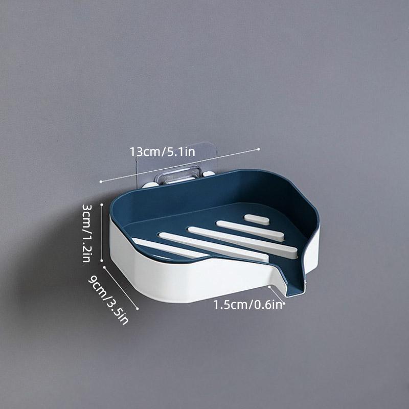 Double Layer Bathroom Soap Box Soap Storage Container Wall-mounted Drain Soap Dish Holder Bathroom Shower Accessorie