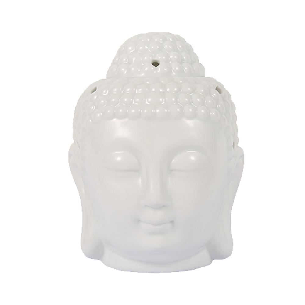 Ceramic Buddha Head Aromatherapy Oil Burner Aroma Essential Oil Diffuser Indian Buddha Tibetan Incense Burner Tealight Holders