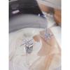 Серьги-гвоздики Octagram Super Flash Diamond-Set Design Sense Earrings Fashion Style Personality Exquisite Cold Earrings