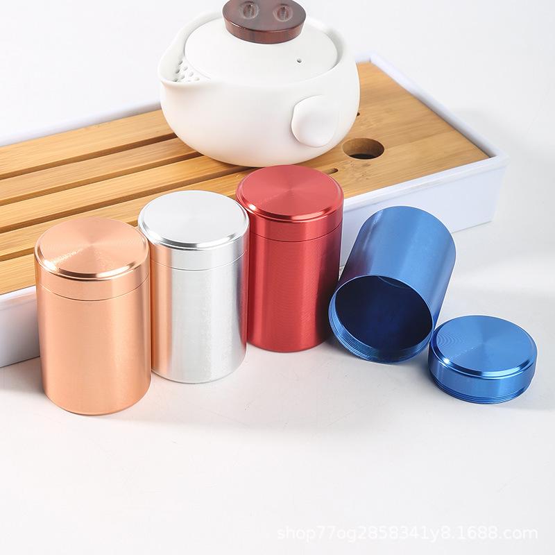 Mini Airtight Smell Proof Container Quality Stainless Steel Tea Cans Herb Stash Jar Tea Coffee Storage Box Tea Caddies Box