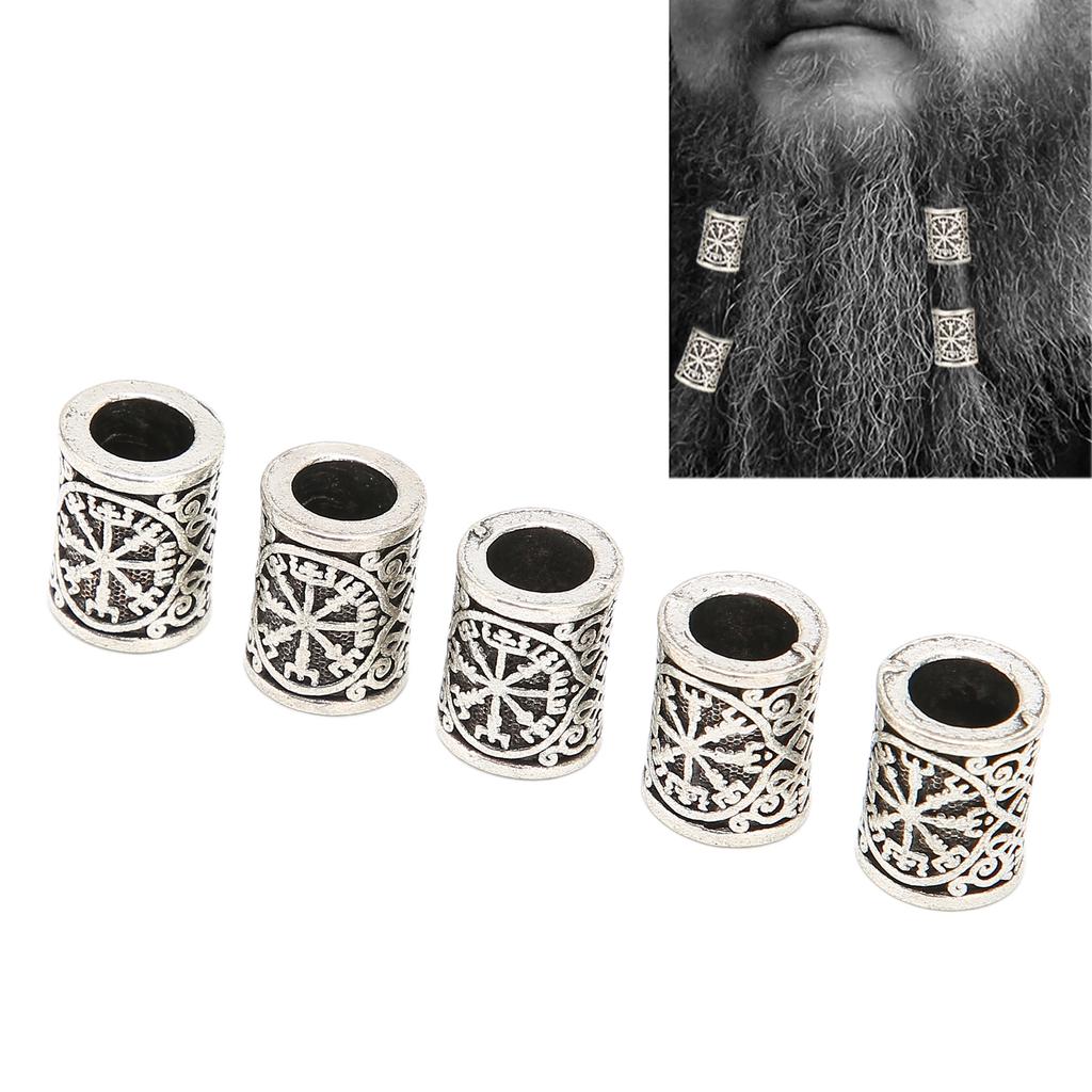 5 шт., трубочки для плетения волос, бусины, дреды, бусины для бороды, украшения для волос, аксессуары для плетения волос, ювелирные изделия «сделай сам»