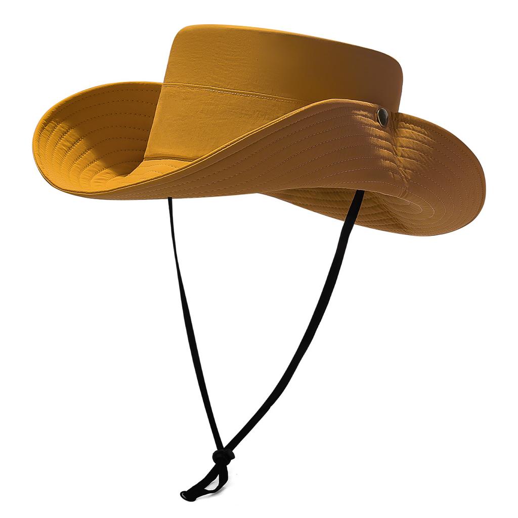 Plain Quick-Dry Fisherman Hat Outdoor Mountaineering Hat Travel Sun Protection Hat Summer Sunshade Hat Large Brim Sun Hat Cross-