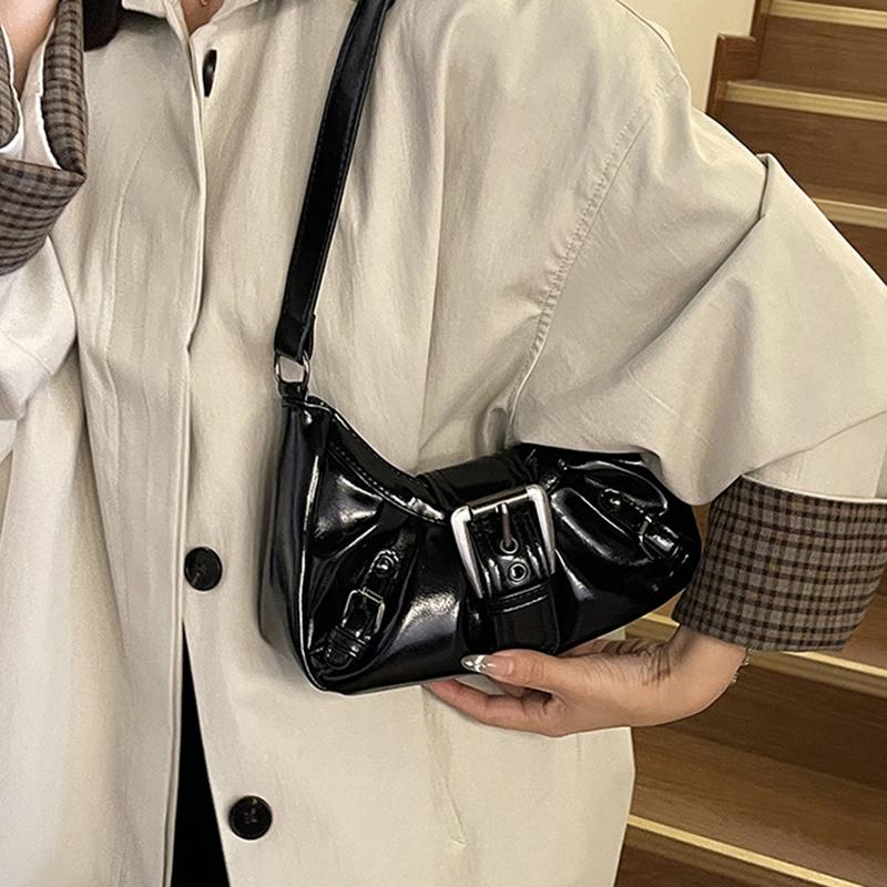 Yogodlns Винтажная сумка через плечо из искусственной кожи для женщин, тренд Y2K, стиль spicy girl, сумка подмышку в стиле Майяр, высококачественные женские сумки