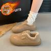 CRLAYDK 2024 Новые женские пушистые повседневные зимние туфли с меховой подкладкой из замши, теплые женские зимние ботинки, кроссовки для ходьбы на открытом воздухе
