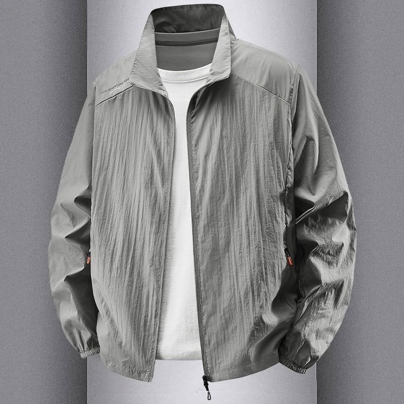 Sunscreen Jacket for Men Summer Thin Lightweight Breathable UV Protection Ice Silk Outdoor Fishing Hiking Sikn Coats