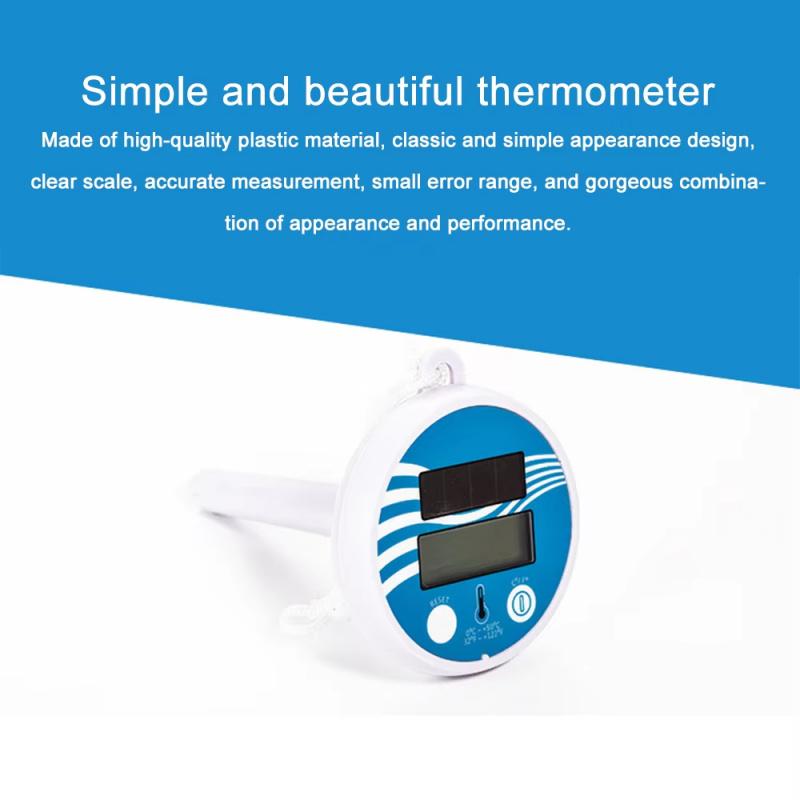 Новый беспроводной плавающий термометр для бассейна на солнечной батарее, многофункциональный измеритель температуры для спа, гидромассажной ванны, прудов