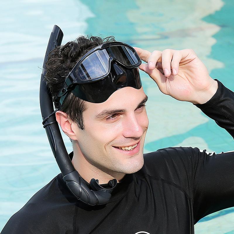Маска для дайвинга с большим обзором, набор маска и трубка, защита от запотевания