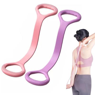 Фитнес-лента сопротивления Figure 8 с противоскользящей ручкой, портативная, для мужчин и женщин, для растяжки плеч, силовых тренировок, эластичный ремешок, натяжной канат