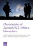 The Characteristics of Successful U.S. Military Interventions Book
