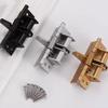 3Pcs Self Closing Spring Door Hinge 90 Degree Positioning Automatic Door Closers Hinge Hardware for Wood Door Cabinet
