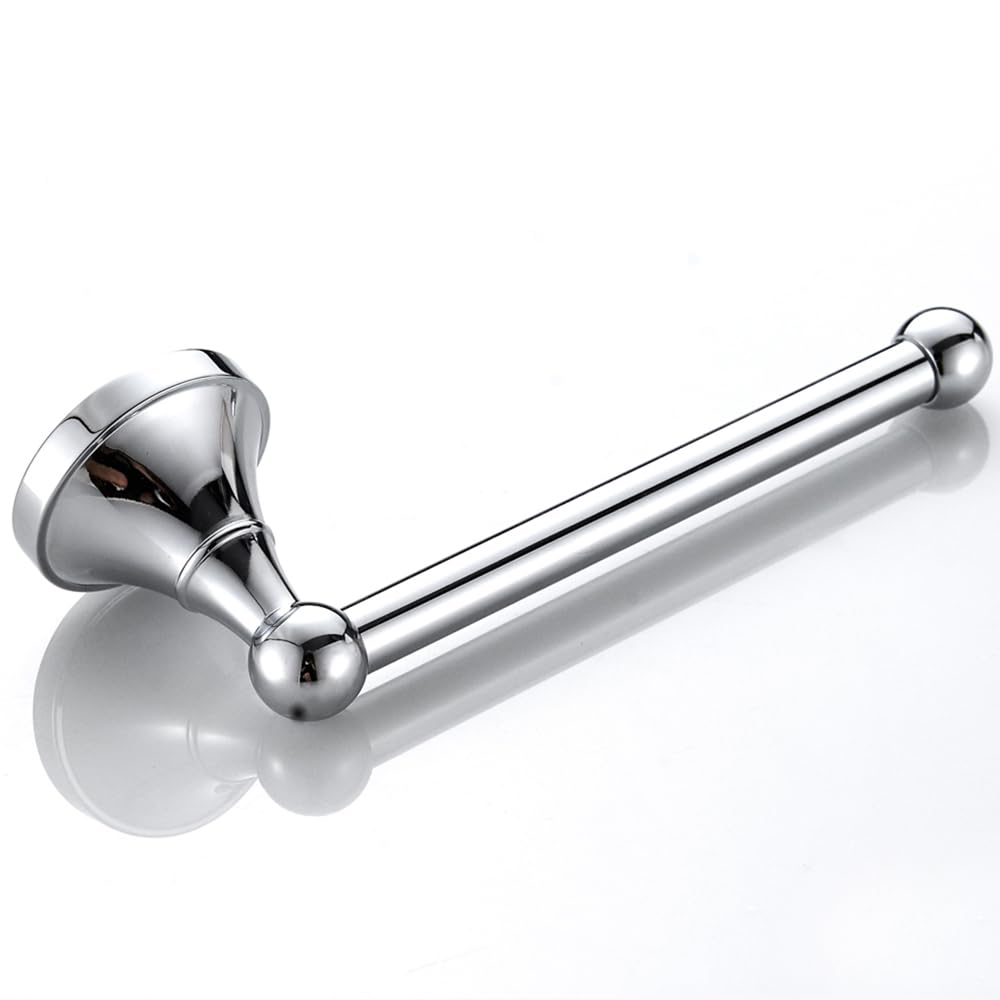 Современный держатель для туалетной бумаги Biutimarden, Латунный держатель/диспенсер для туалетной бумаги, Настенный для ванной комнаты (Серебристый хром), CZJ1017