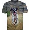 Летняя модная мужская футболка с 3D охотничьей собакой в ​​стиле Харадзюку, детская рубашка с круглым вырезом и животным
