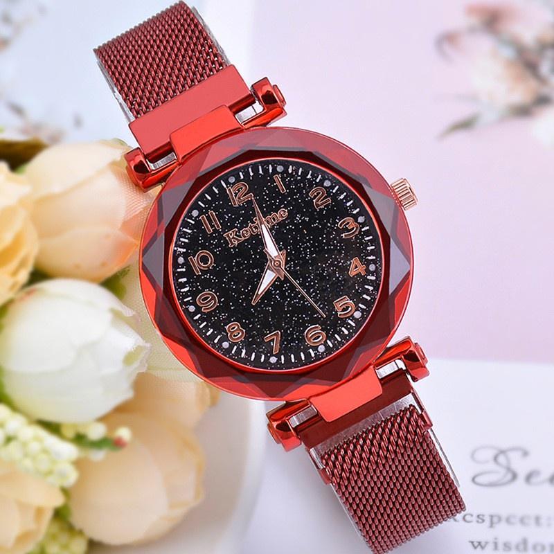 Женские кварцевые часы из нержавеющей стали, модный ультратонкий магнитный браслет