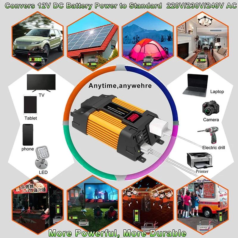 110/220V Solar Power System 20W Solar Panel Battery Charge 30A Controller 6000W Inverter Modified Sine Wave Power Generation Kit