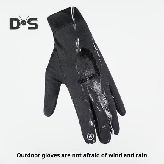 1 пара зимних перчаток для велоспорта, ветрозащитные, водонепроницаемые, с сенсорным экраном, противоскользящие, теплые, для холодной погоды, для мужчин и женщин, перчатки для езды на мотоцикле с закрытыми пальцами