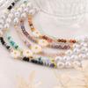 Южнокорейский новый нишевый дизайн Sense Bead Crystal Beaded Contrast Color Collar Female Daisy Steel Ball