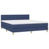 VidaXL Divan Bed with Mattress Blue 160x200 Cm Fabric - Model 3140951