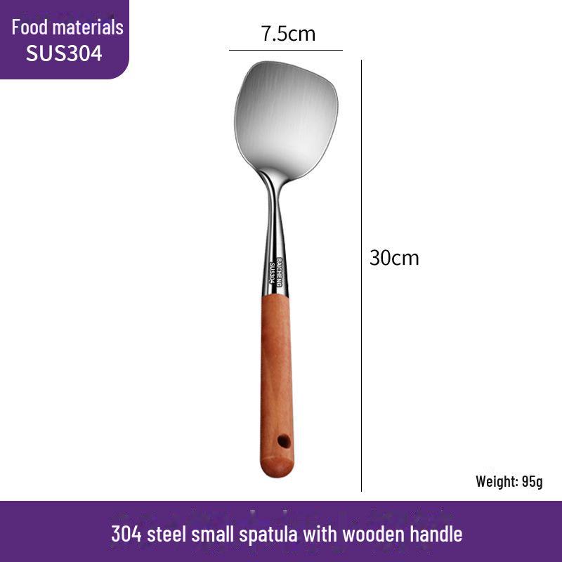 Mini 304 Stainless Steel Kitchen Spatula for Frying, Dry Pots, and Eggs
