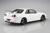 AOSHIMA Prepainted Model Series Nissan BNR34 Skyline II 2000 White Plastic Model 1/24 GT-R V Spec 03-B