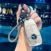 FA9for Mercedes Benz W206 W223 C S Class S350 C200 C260 C300 S400 S450 S500 S480 S580 TPU car key case cover remote holder keychain