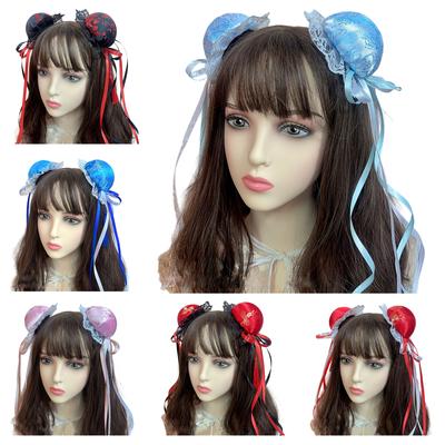 Кружевной бант для волос, заколка для волос для костюмированной вечеринки, боковой зажим для волос, головной убор на Хэллоуин, ролевая игра, головной убор горничной