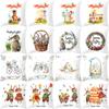 Cartoon Rabbit Easter Pillow Cover New Sofa Cushion Cover Peach Skin Velvet Bedside Cushion Cover