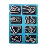 16 Pcs Metal Wire Puzzle Toy Brain Teaser Game Mind IQ Test  Ring Kids Gift