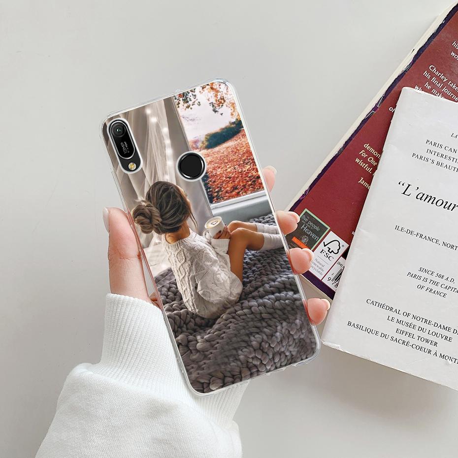 Чехол для Huawei Y6 2019, противоударный, милый, силиконовый, ТПУ, мягкая задняя крышка, чехлы для Huawei Y6 2019 Y 6 Y6 Prime Pro 2019